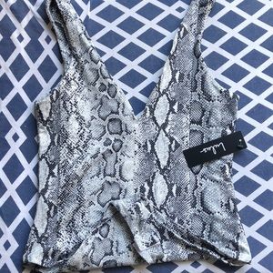 Snake print bodysuit